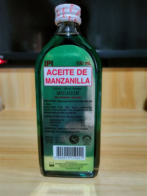 Aceite de Manzanilla or Manzanilla Oil : Home .